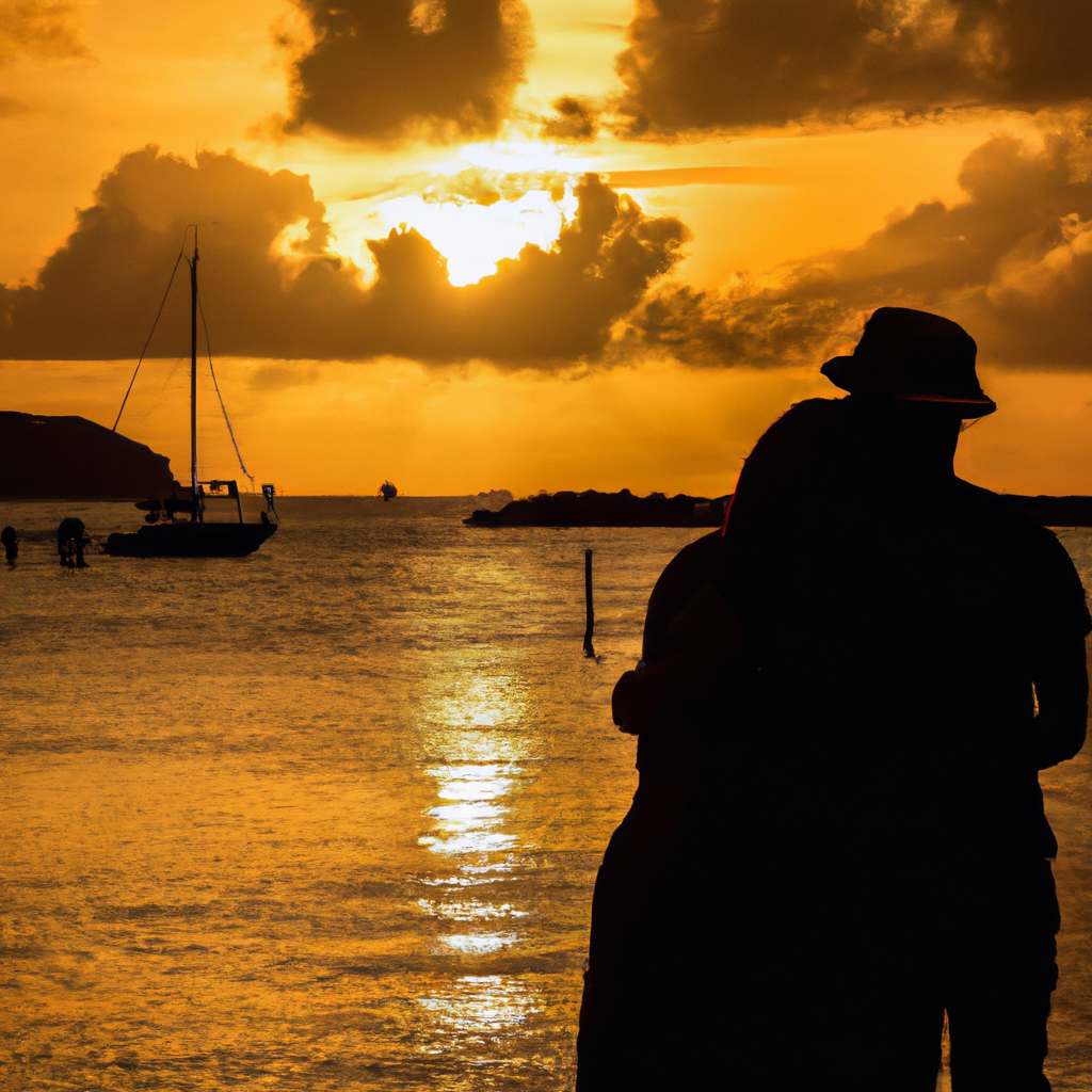 Mariés sur la plage en Martinique
